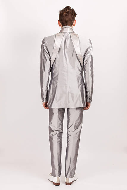 Phoenix/710..Black Silk Dupion suit..   back image