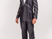 CAPRI Style 715 ..Irridescent denim 2tone/Diagonal banded sleeves