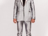 Chevy/716 Silk Dupion suit..hand pleated panels..custom made  available in 100 colours