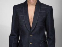 BLAZE Denim Jacket..deco geometric pocket
